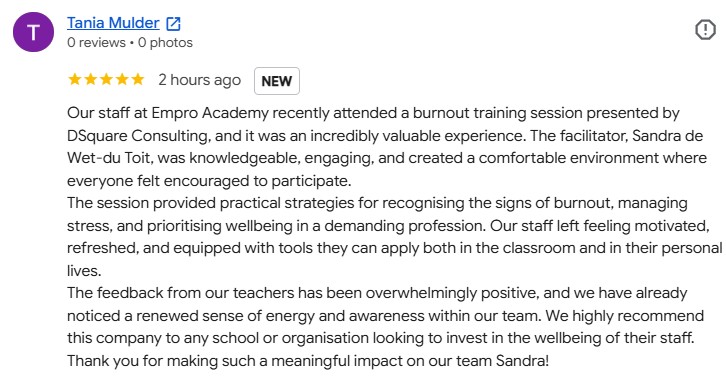 Principal Testimonial